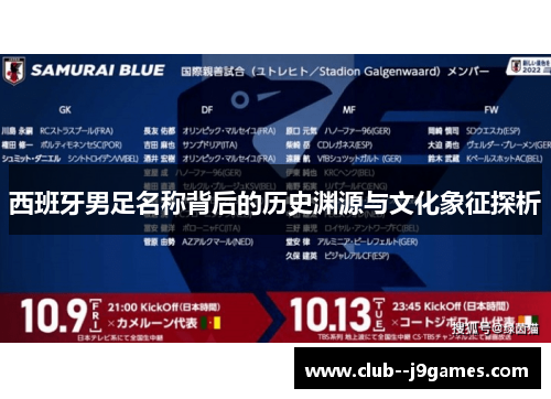 西班牙男足名称背后的历史渊源与文化象征探析