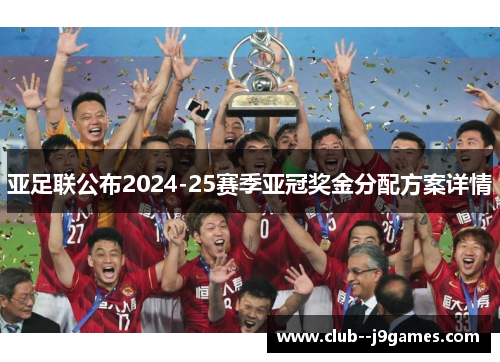 亚足联公布2024-25赛季亚冠奖金分配方案详情